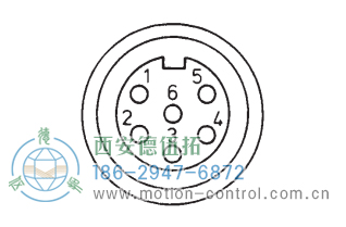 RI36-O實(shí)心軸光電增量通用編碼器外形及安裝尺寸(電氣連接 M16 連接器 Binder，6 腳) - 西安德伍拓自動(dòng)化傳動(dòng)系統(tǒng)有限公司